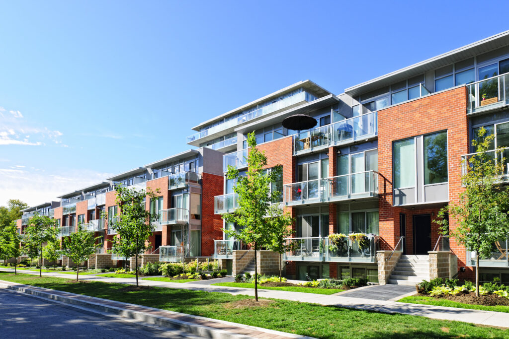 Modern town houses exterior